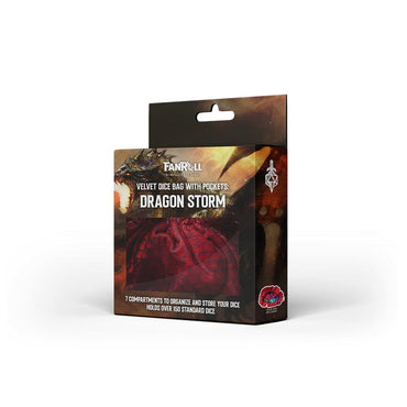Dice Bag: Fanroll Dragon Storm Velvet Red