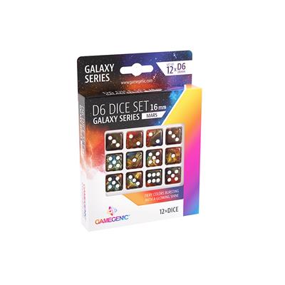 Galaxy Series - Mars - D6 Dice Set 16 mm (12 pcs) - Gamegenic 50020