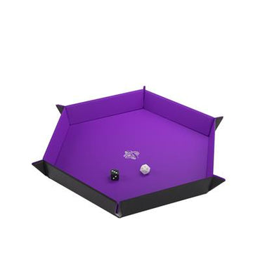 Gamegenic: Magnetic Dice Tray Hexagonal Black/Purple