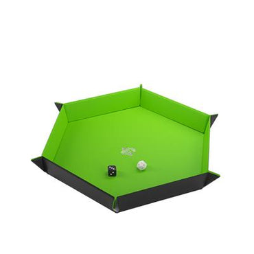 Gamegenic: Magnetic Dice Tray Hexagonal Black/Green