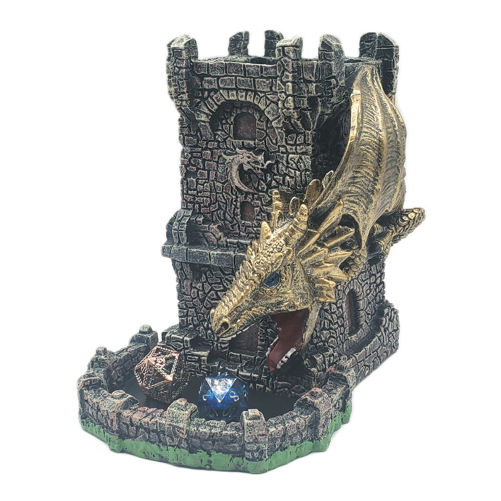 Dragon's Fury Dice Tower - Gold Dragon