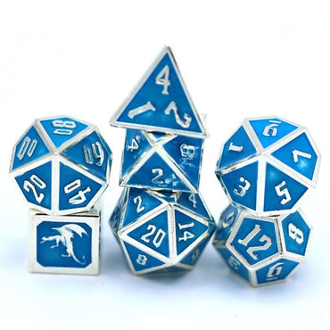 7-Set Draconis Solid Metal: Glow in the Dark Blue