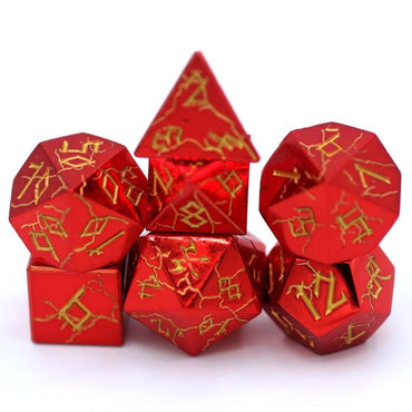 7-Set Barbarian Solid Metal: Chrome Red w/Gold