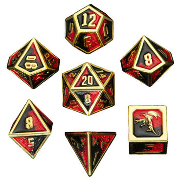 7-Set Draconis Solid Metal: Red/Black w/ Gold