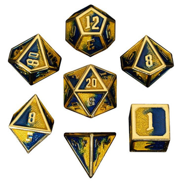 7-Set Draconis Solid Metal: Yellow/Blue w/ Gold