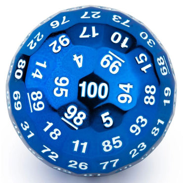 D100 Sided Dice - Titans Fist: 50mm - Blue Color