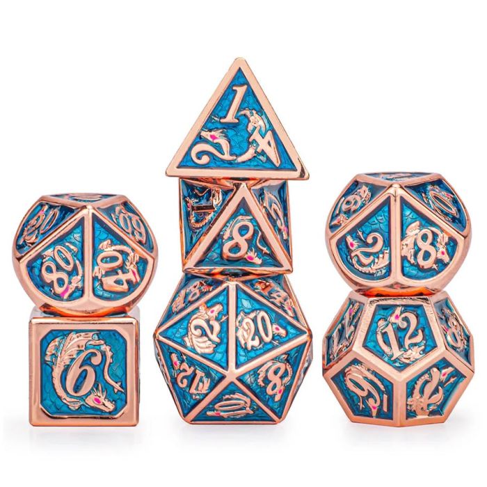 7-Set Dragon Solid Metal: Copper w/ Light Blue