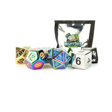 Mystery Misfit: Metal Polyhedral Dice Set