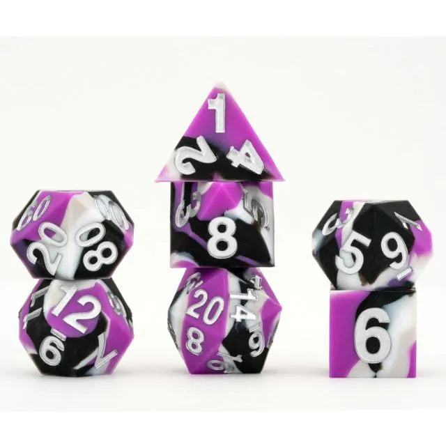 Pride Asexual 7 Count Polyhedral Silicon Dice Set