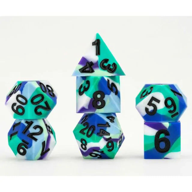 Pride Gay Men 7 Count Polyhedral Silicon Dice Set