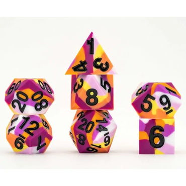 Pride Lesbian 7 Count Polyhedral Silicon Dice Set