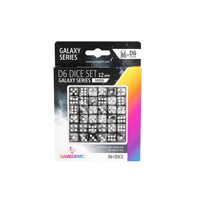 Galaxy Series - Moon - D6 Dice Set 12 mm (36 pcs) - Gamegenic 50024