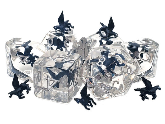 Infused Dice - Blue Pegasus 7pc RPG Set
