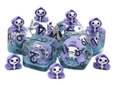 Infused Dice - Ghost (Purple) 7pc RPG Set