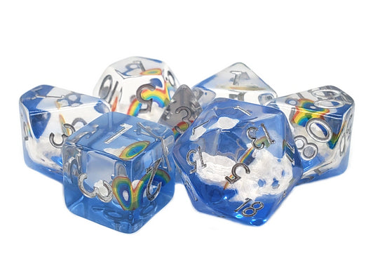 Infused Dice - Rainbow Heaven 7pc RPG Set
