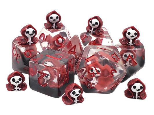 Infused Dice - Ghost (Red) 7pc RPG Set