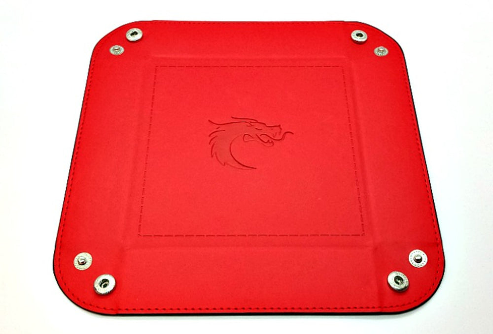 Square Dice Rolling Tray - Red