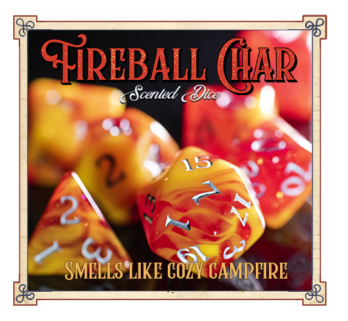Fireball Char Scented Dice - Baron Smelly Bones