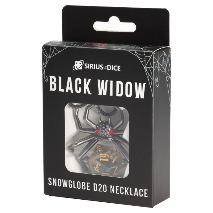 Black Widow D20 Dice Necklace