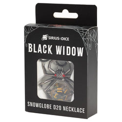 Black Widow D20 Dice Necklace