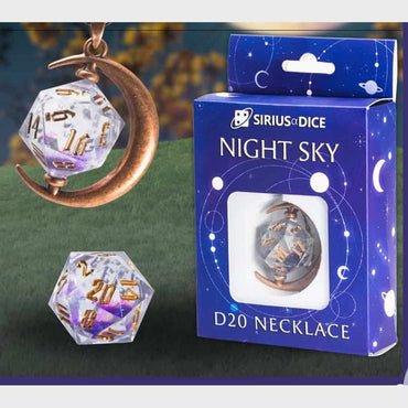 Night Sky D20 Dice Necklace