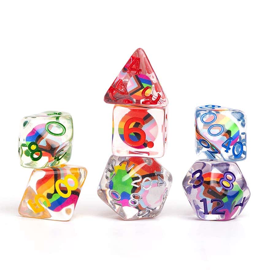 Progress Pride Dice Set