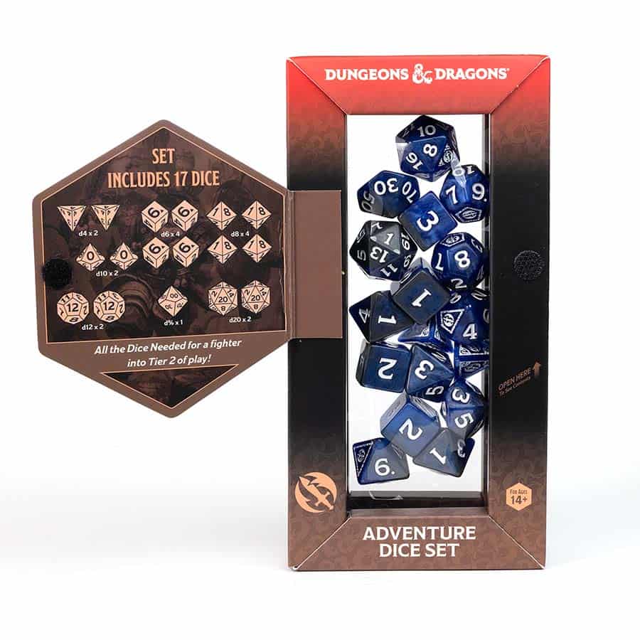 D&D Adventure Dice: Fighter Set - Blue