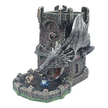 Dragon's Fury Dice Tower - Silver Dragon