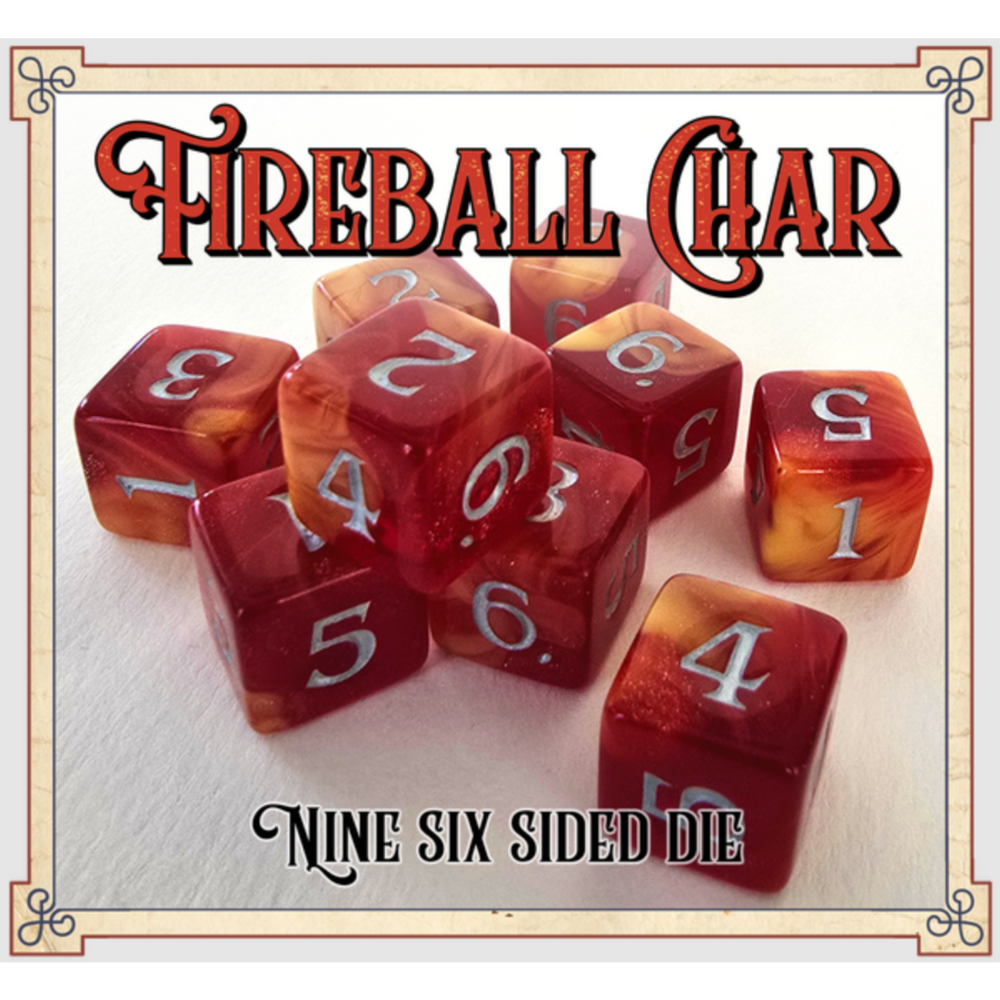 Fireball Char D6 Scented Dice - Baron Smelly Bones