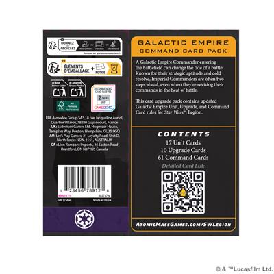 Star Wars: Legion - Galactic Empire Command Card Pack
