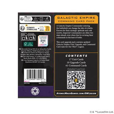 Star Wars: Legion - Galactic Empire Command Card Pack