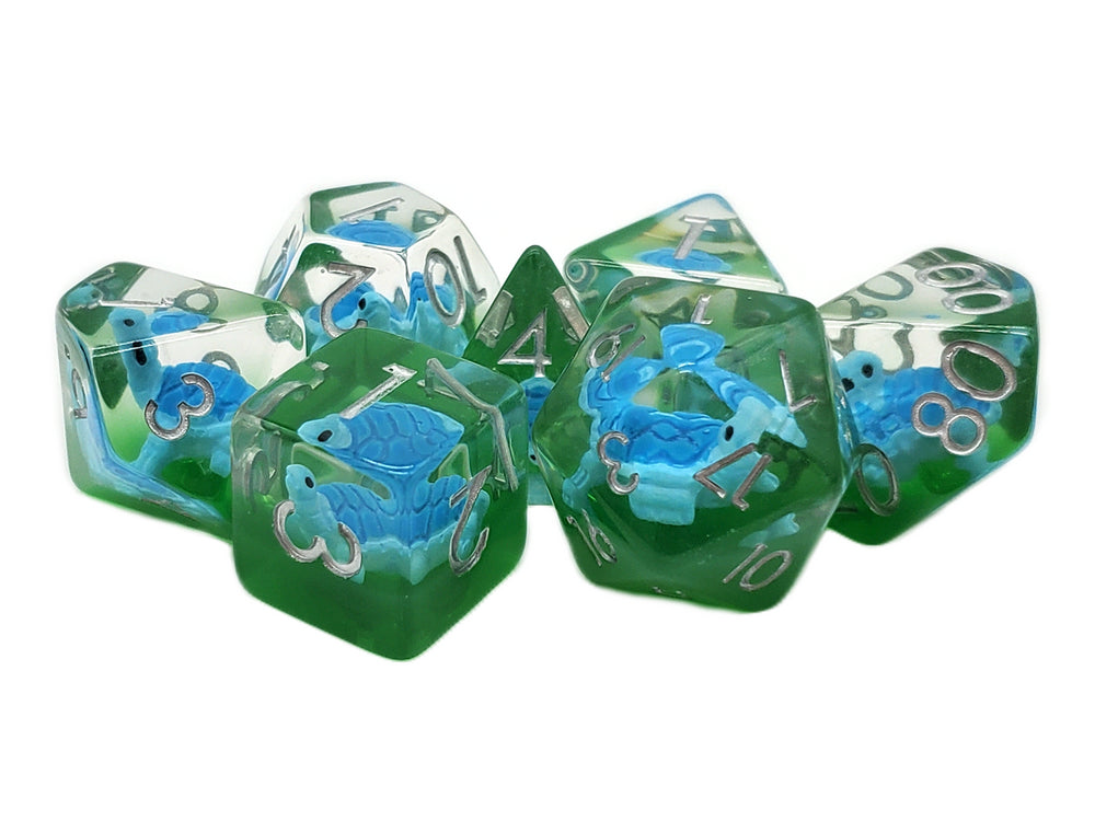 Animal Kingdom - Turtle (Blue w/ Green) 7pc RPG Set