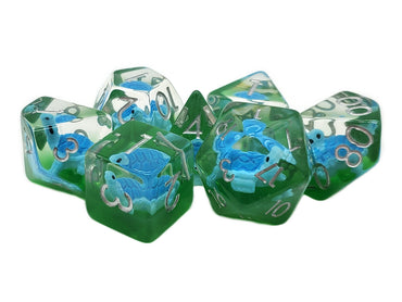 Animal Kingdom - Turtle (Blue w/ Green) 7pc RPG Set