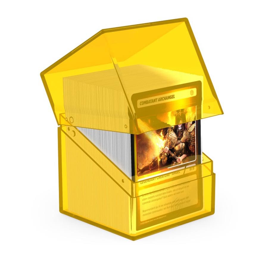 Boulder 100 - Clear Amber Deck Box: Ultimate Guard