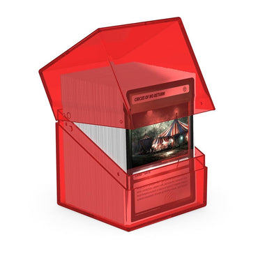 Boulder 100 - Clear Ruby Deck Box: Ultimate Guard