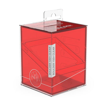 Boulder 100 - Clear Ruby Deck Box: Ultimate Guard