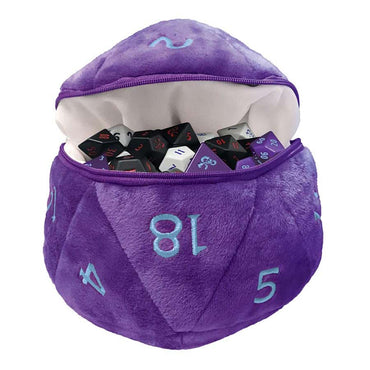 Plush D20 Dice Bag: Phandelver Campaign Royal Purple and Sky Blue