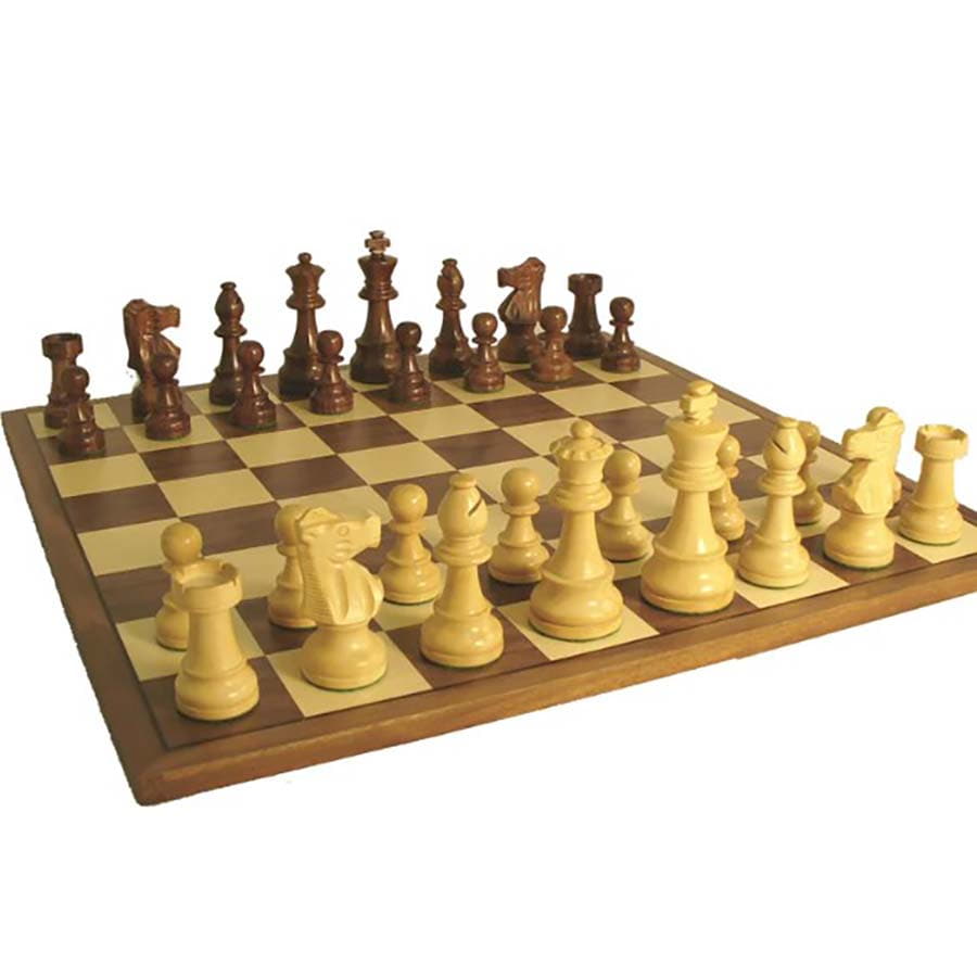 Chess Set: German Walnut/Maple