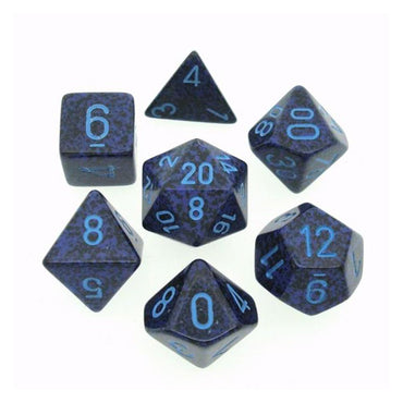 CHX 25307 Speckled Cobalt Blue 7 Count Polyhedral Dice Set