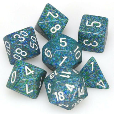 CHX 25316 Speckled Blue-Green Sea 7 Count Polyhedral Dice Set