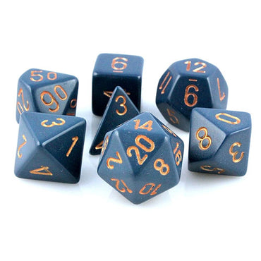 CHX 25426 Dusty Blue/Copper 7 Count Polyhedral Dice Set