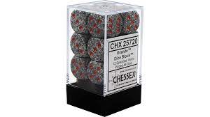CHX 25720 Granite Speckled 12 Count 16mm D6 Dice Set