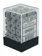 CHX 25810 Dark Grey/Black Opaque 36 Count 12mm D6 Dice Set
