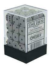 CHX 25810 Dark Grey/Black Opaque 36 Count 12mm D6 Dice Set
