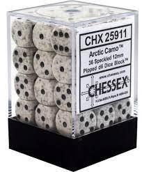 CHX 25911 Arctic Camo Speckled 36 Count 12mm D6 Dice Set