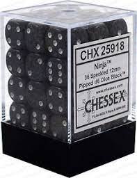 CHX 25918 Ninja Speckled 36 Count 12mm D6 Dice Set