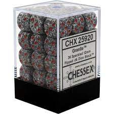 CHX 25920 Granite Speckled 36 Count 12mm D6 Dice Set