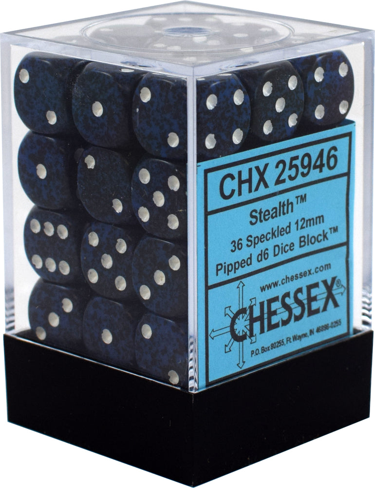 CHX 25946 Stealth Speckled 36 Count 12mm D6 Dice Set