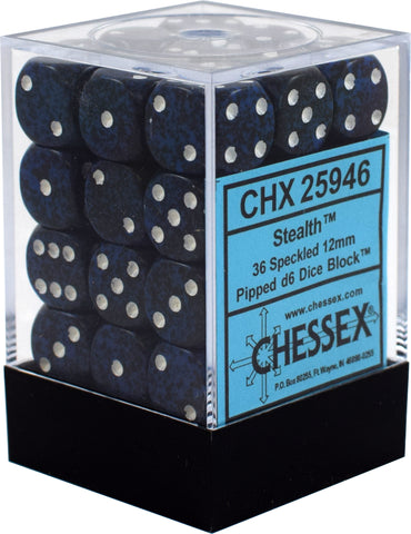 CHX 25946 Stealth Speckled 36 Count 12mm D6 Dice Set