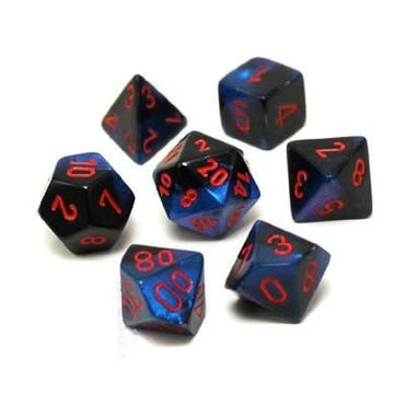 CHX 26458 Gemini Black/Starlight with Red 7 Count Polyhedral Dice Set